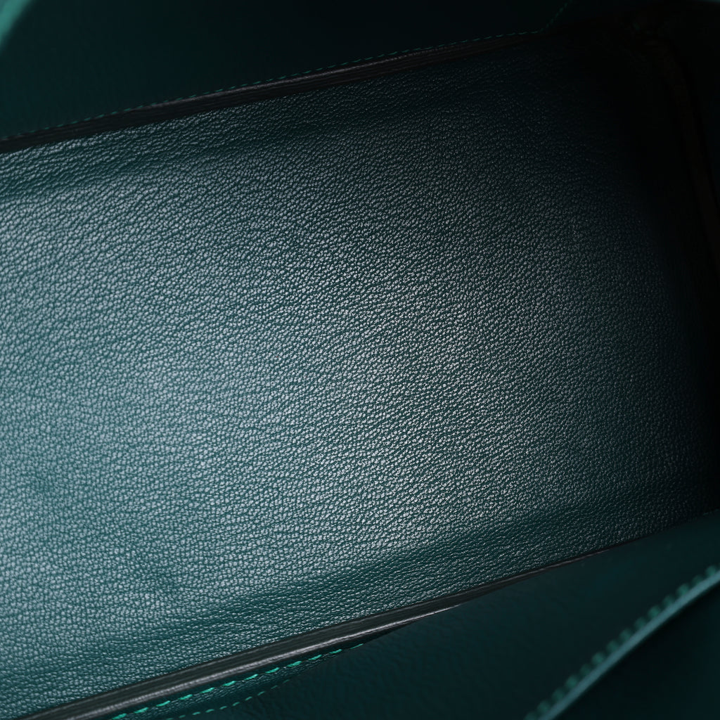 Hermès Malachite Togo Retourne Birkin 25 (GHW | 2017)