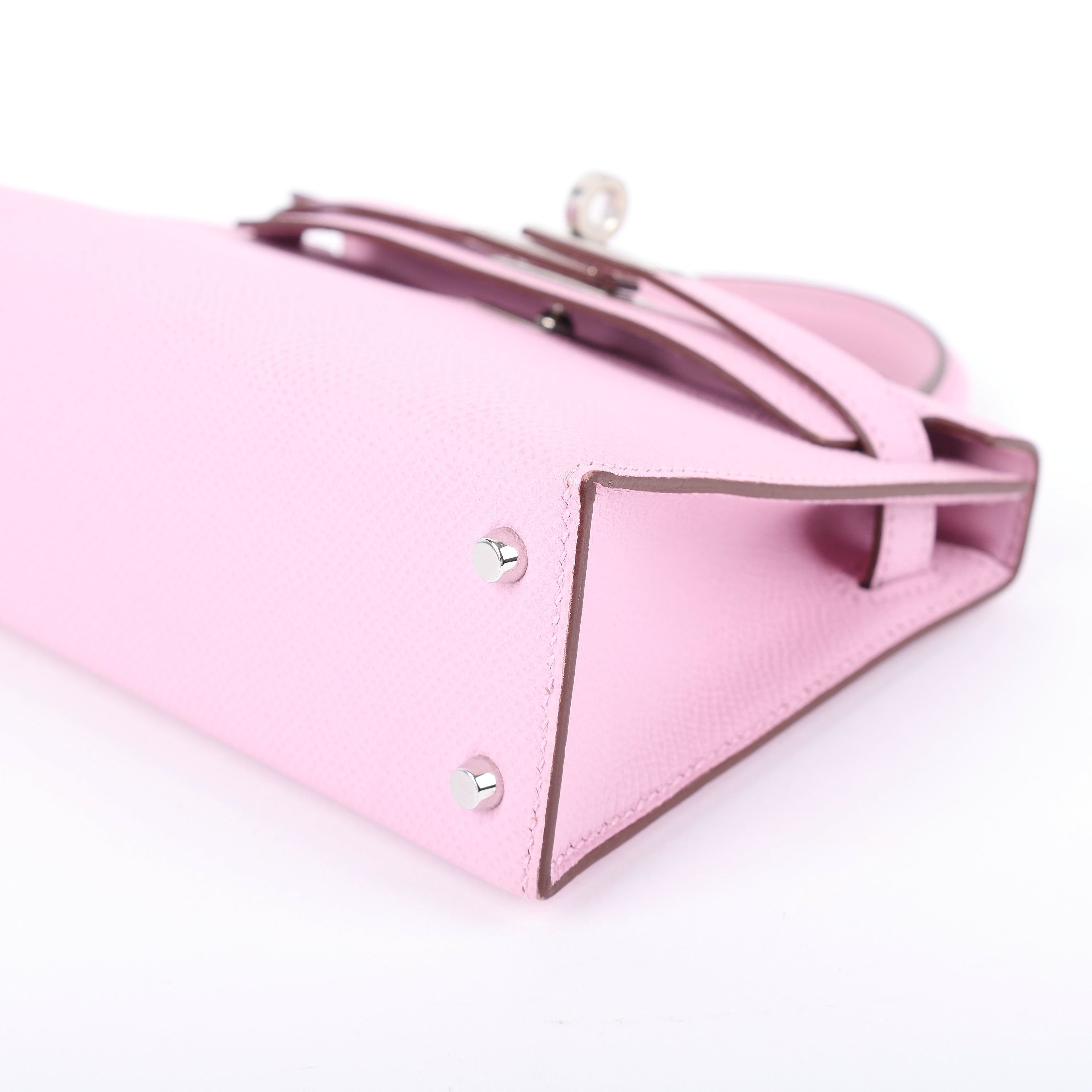 Hermes Mauve Sylvestre Epsom Mini Kelly II 20 (PHW | 2019)