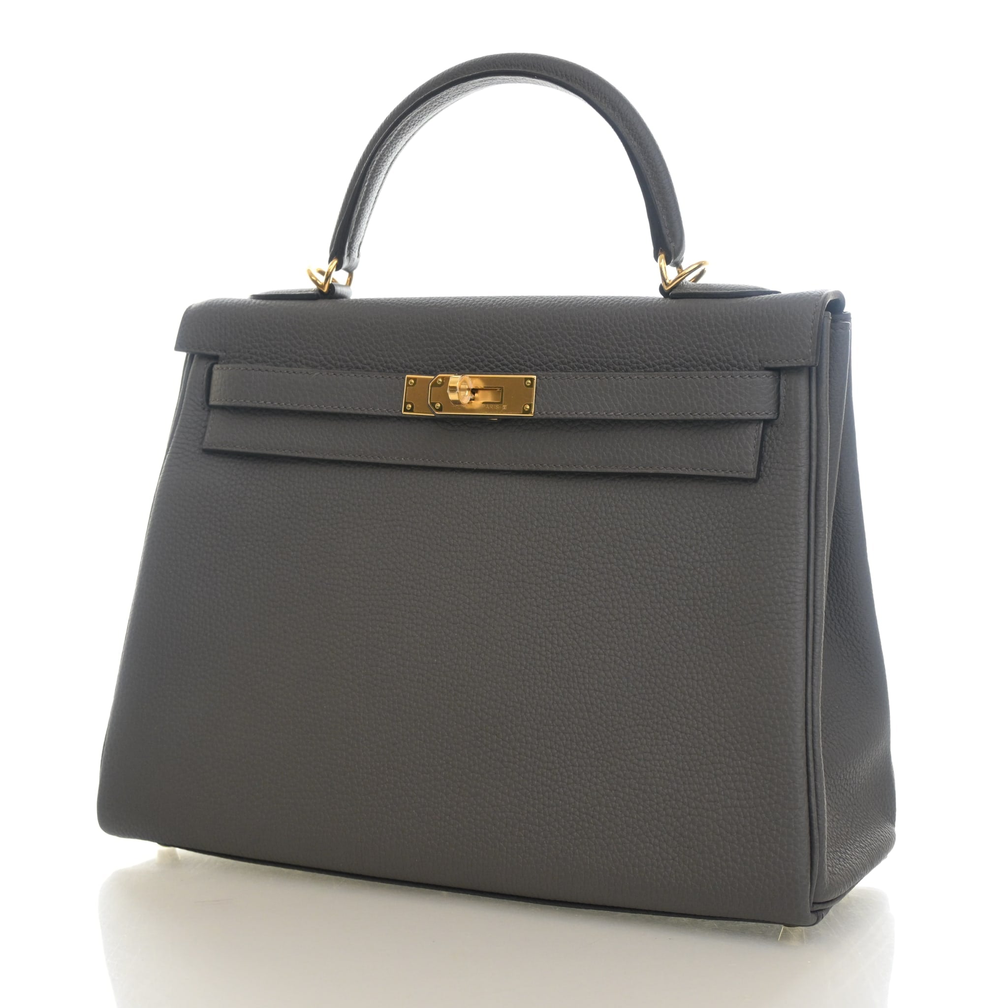 Hermès Gris Étain Togo Kelly 32 (GHW | 2021)