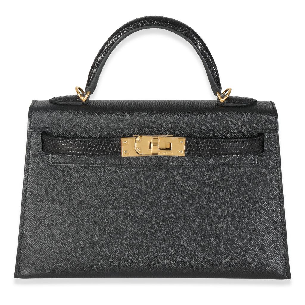2024 Hermès Black Lizard Mini Kelly 20 Touch GHW
