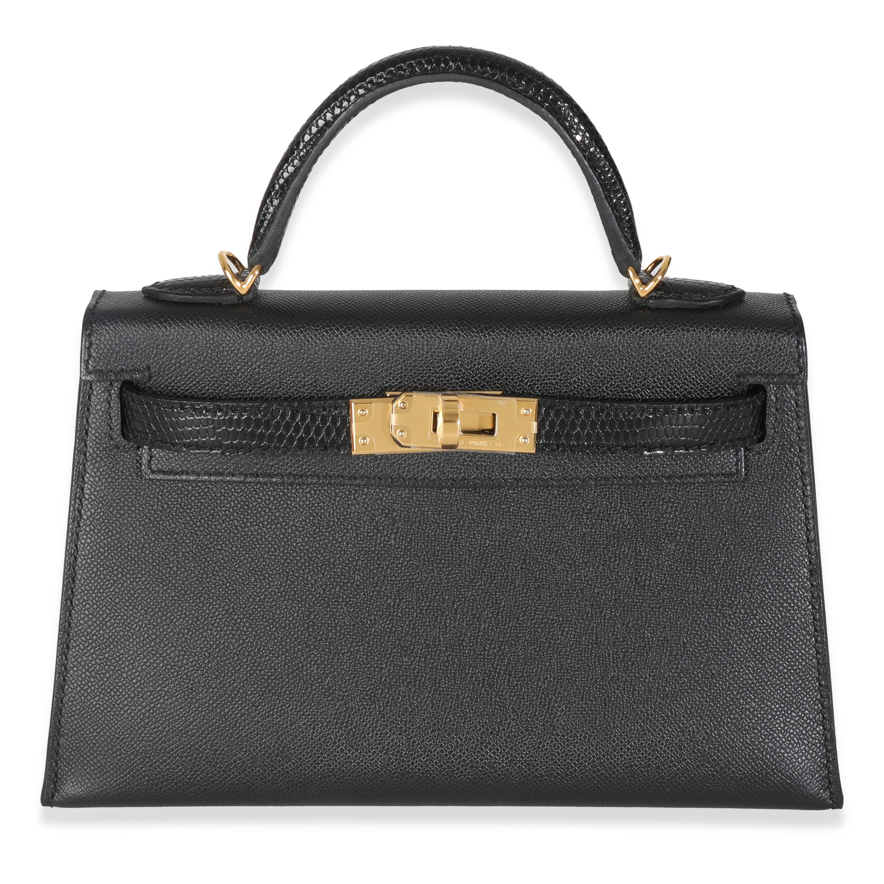 2024 Hermès Black Lizard Mini Kelly 20 Touch GHW