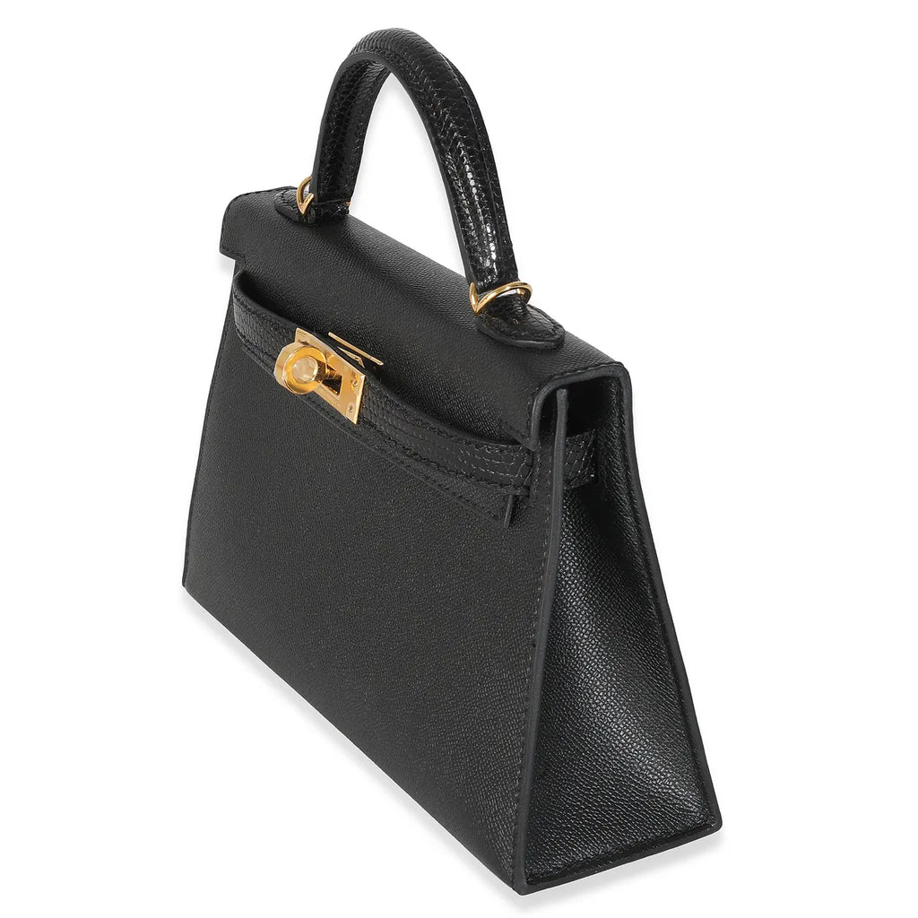 2024 Hermès Black Lizard Mini Kelly 20 Touch GHW