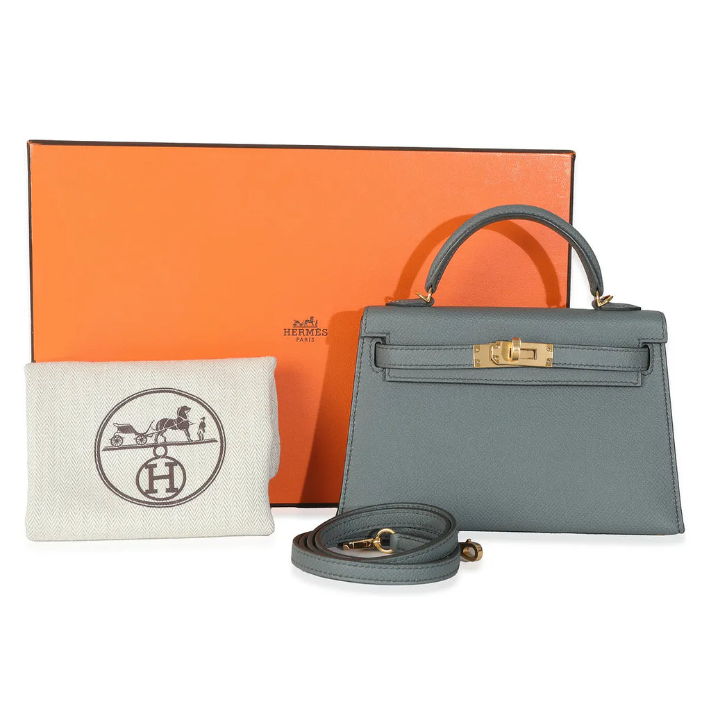 2020 Hermès Vert Amande Epsom Mini Kelly 20 GHW