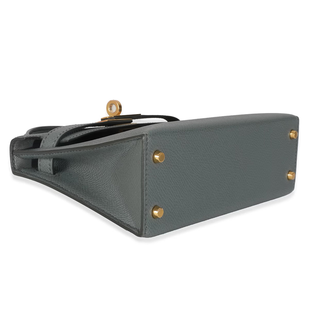 2020 Hermès Vert Amande Epsom Mini Kelly 20 GHW