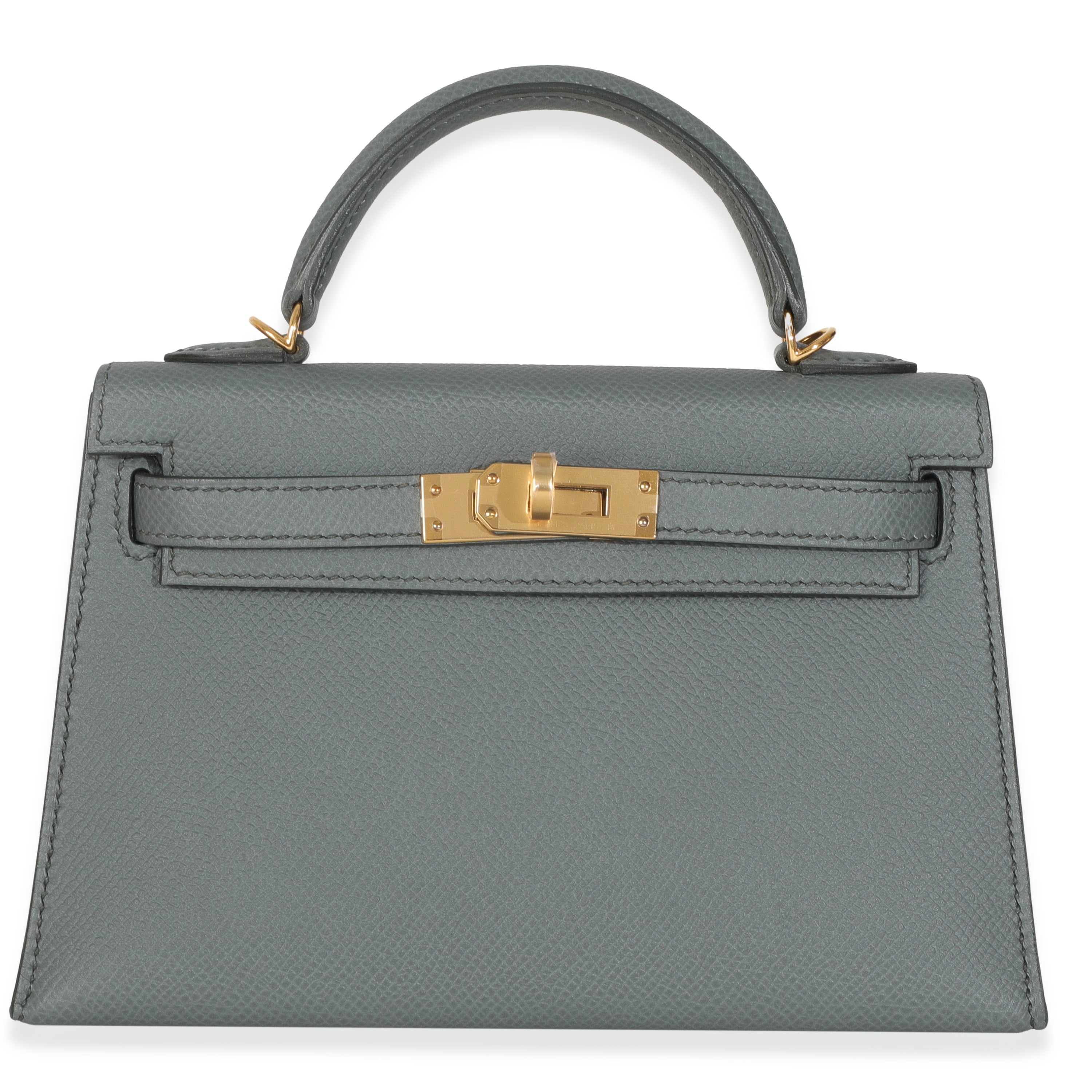 2020 Hermès Vert Amande Epsom Mini Kelly 20 GHW