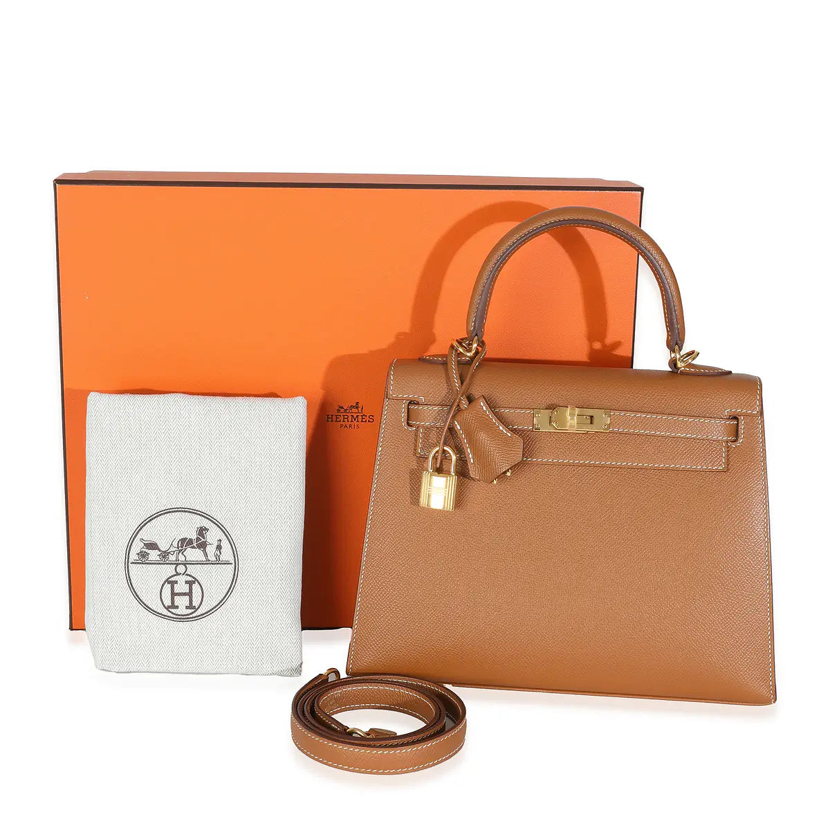 2020 Hermès Gold Epsom Sellier Kelly 25 GHW