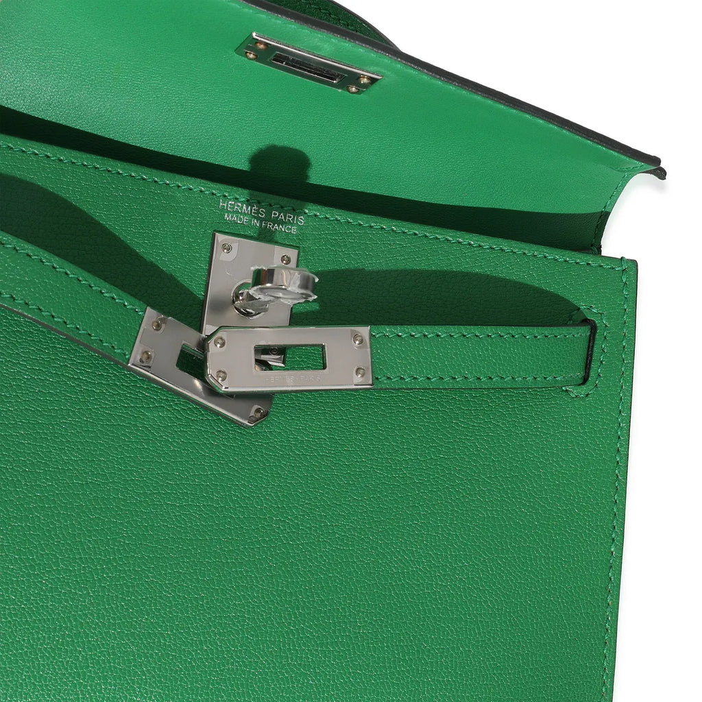 2024 Hermès Bambou Chèvre Mini Kelly 20 PHW