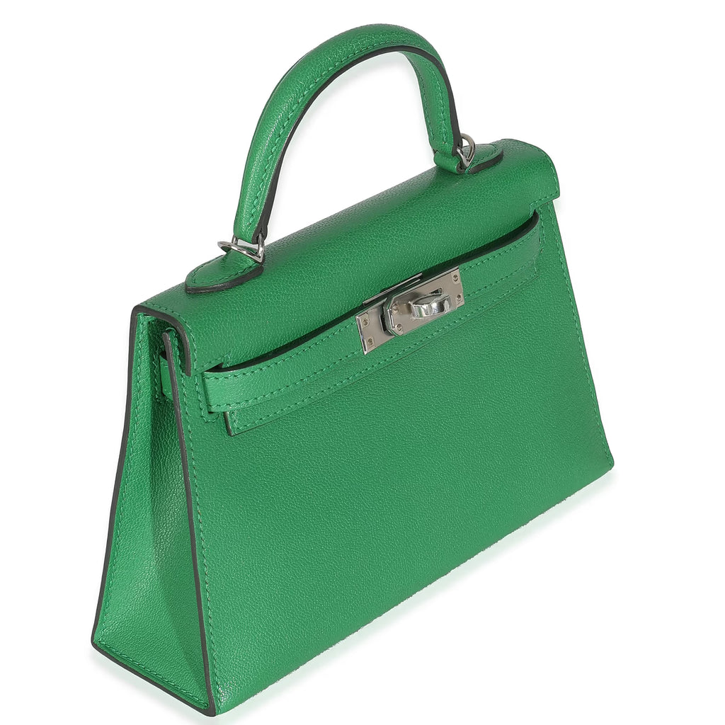 2024 Hermès Bambou Chèvre Mini Kelly 20 PHW