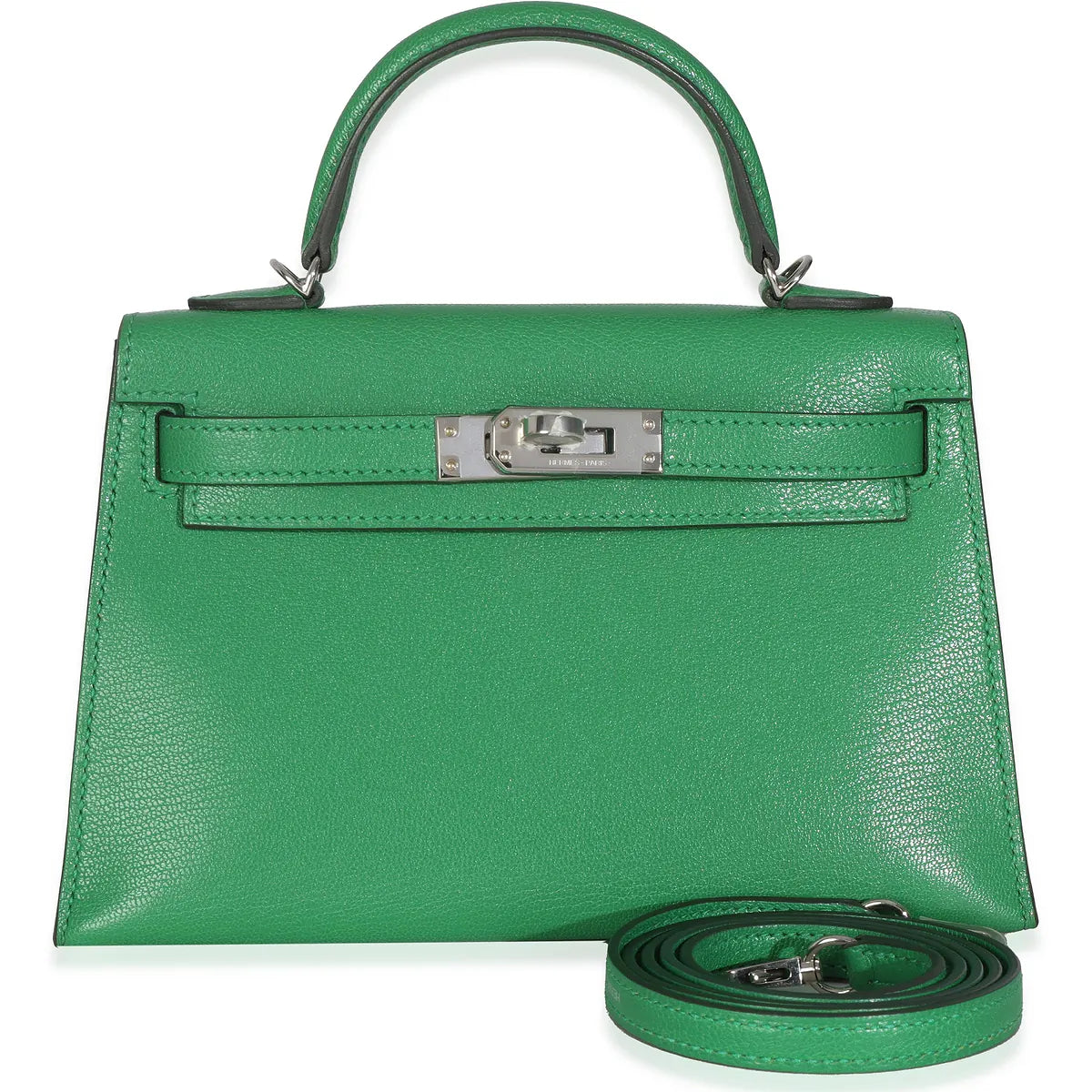 2024 Hermès Bambou Chèvre Mini Kelly 20 PHW