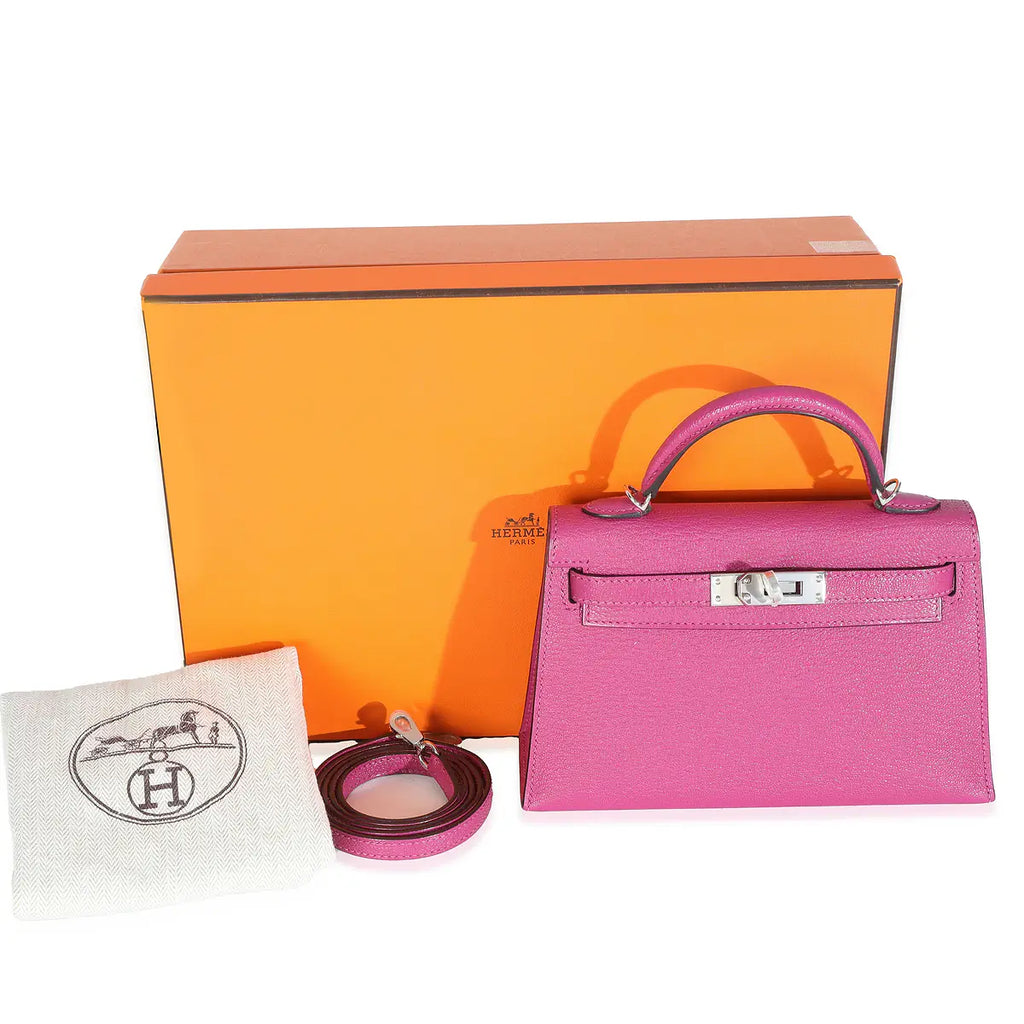 2018 Hermès Rose Pourpre Seiler Mini Kelly 20 PHW