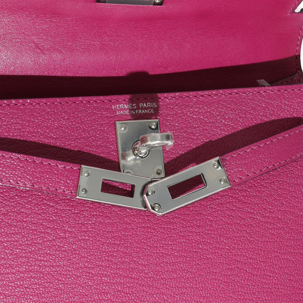 2018 Hermès Rose Pourpre Seiler Mini Kelly 20 PHW