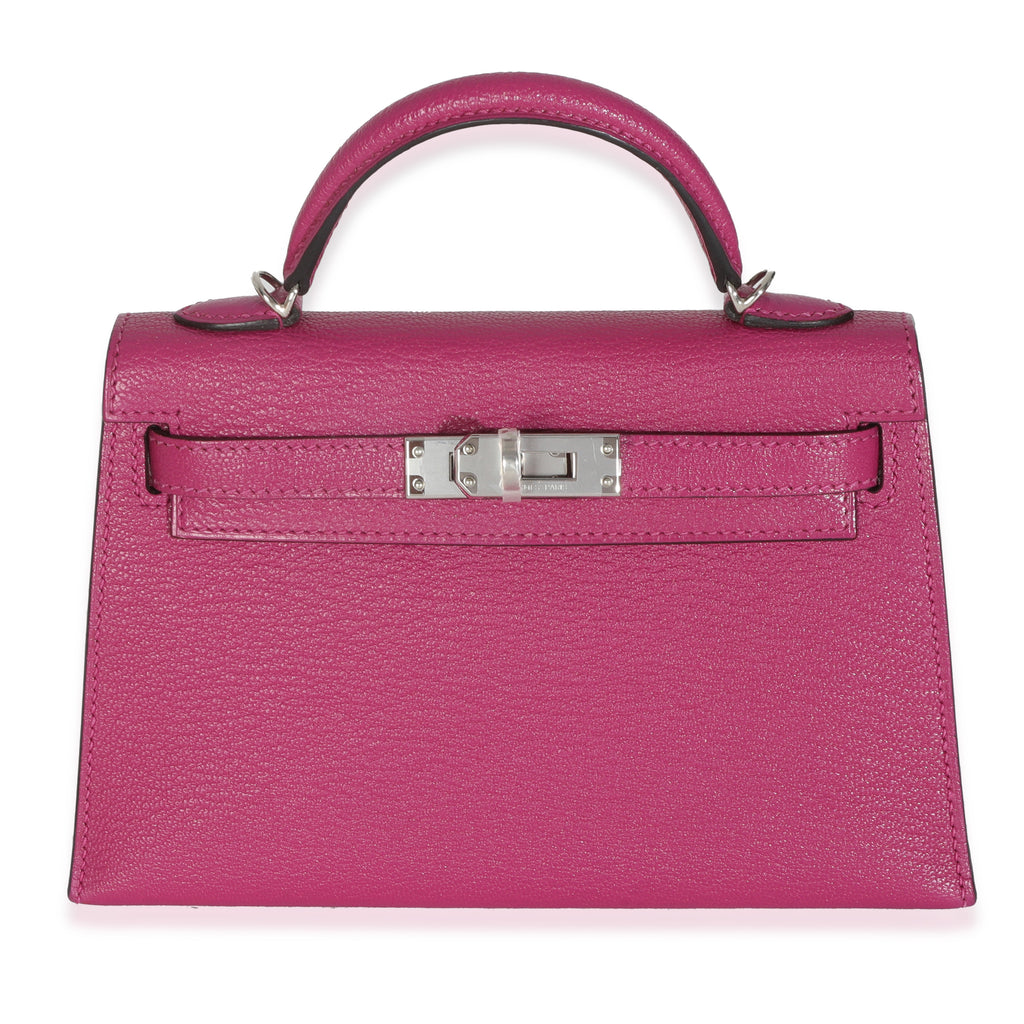 2018 Hermès Rose Pourpre Seiler Mini Kelly 20 PHW
