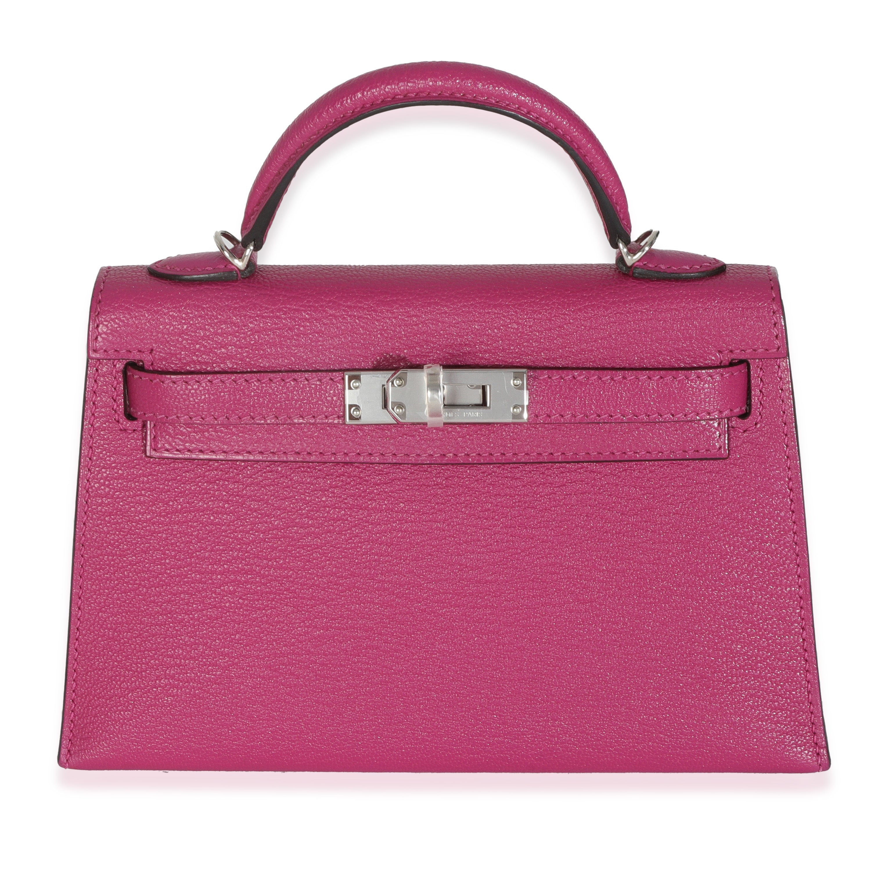 2018 Hermès Rose Pourpre Seiler Mini Kelly 20 PHW