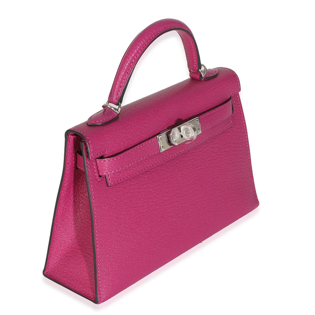 2018 Hermès Rose Pourpre Seiler Mini Kelly 20 PHW