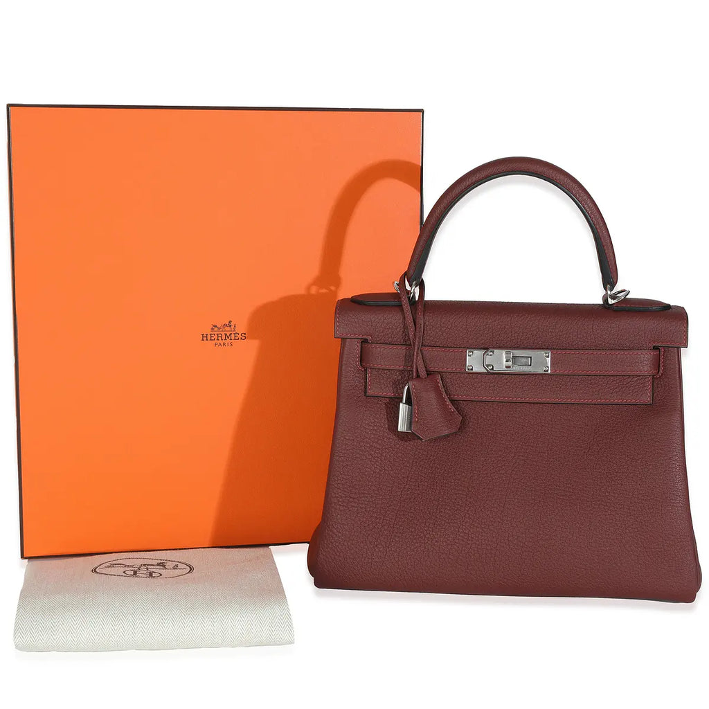 2025 Hermès Rouge H Togo Retourne Kelly 28 PHW