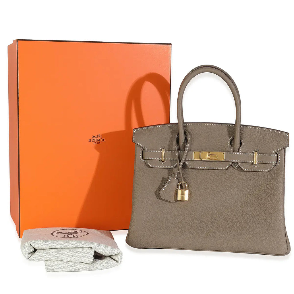 2023 Hermès Etoupe Togo Retourne Birkin 30 GHW