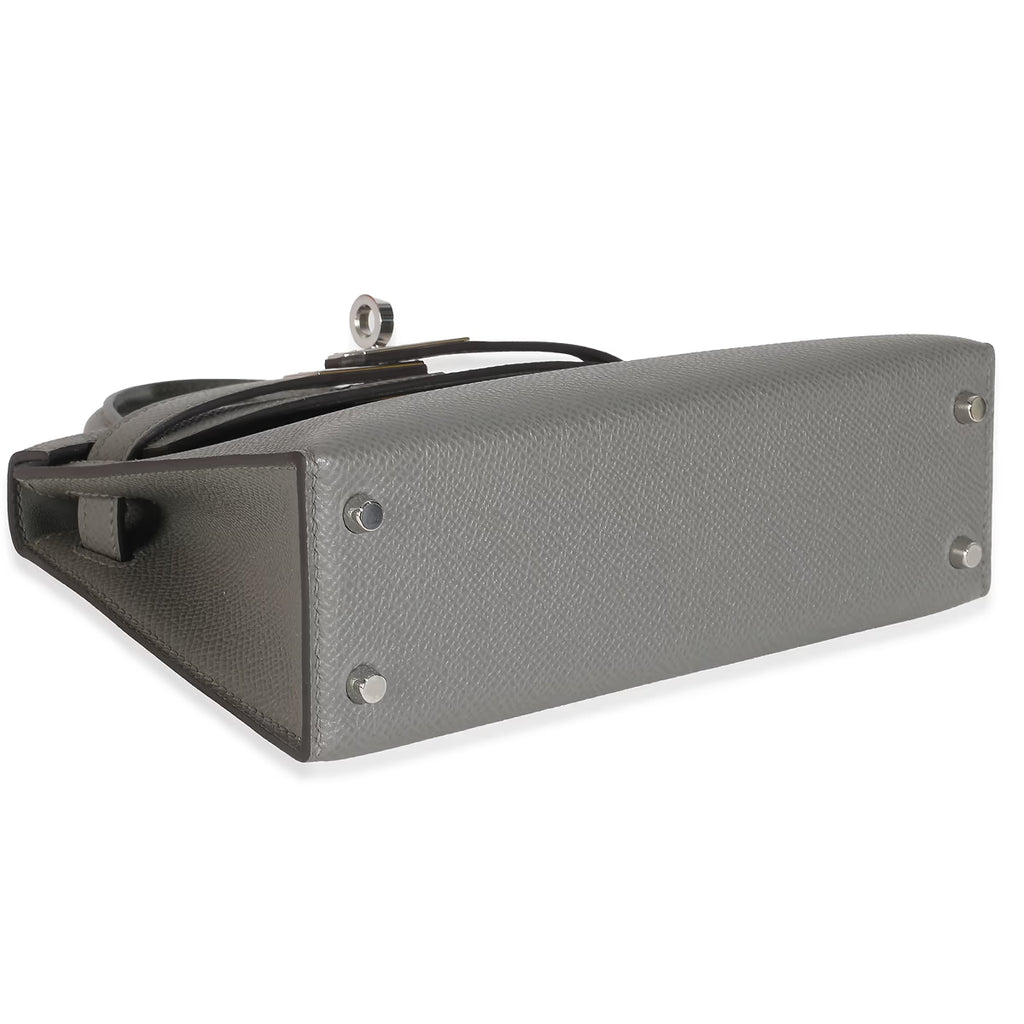 2024 Hermès Gris Meyer Epsom Mini Kelly 20 PHW