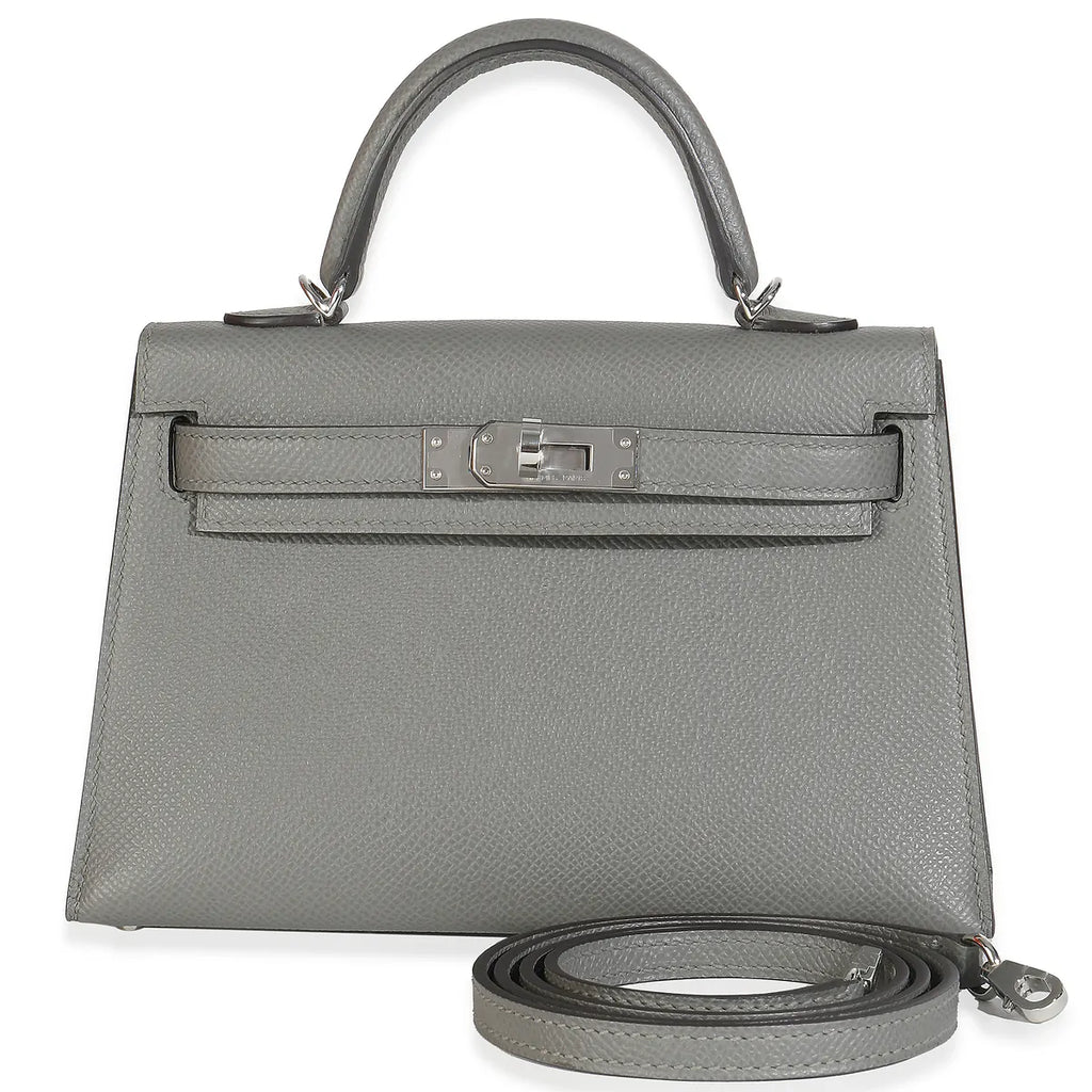 2024 Hermès Gris Meyer Epsom Mini Kelly 20 PHW