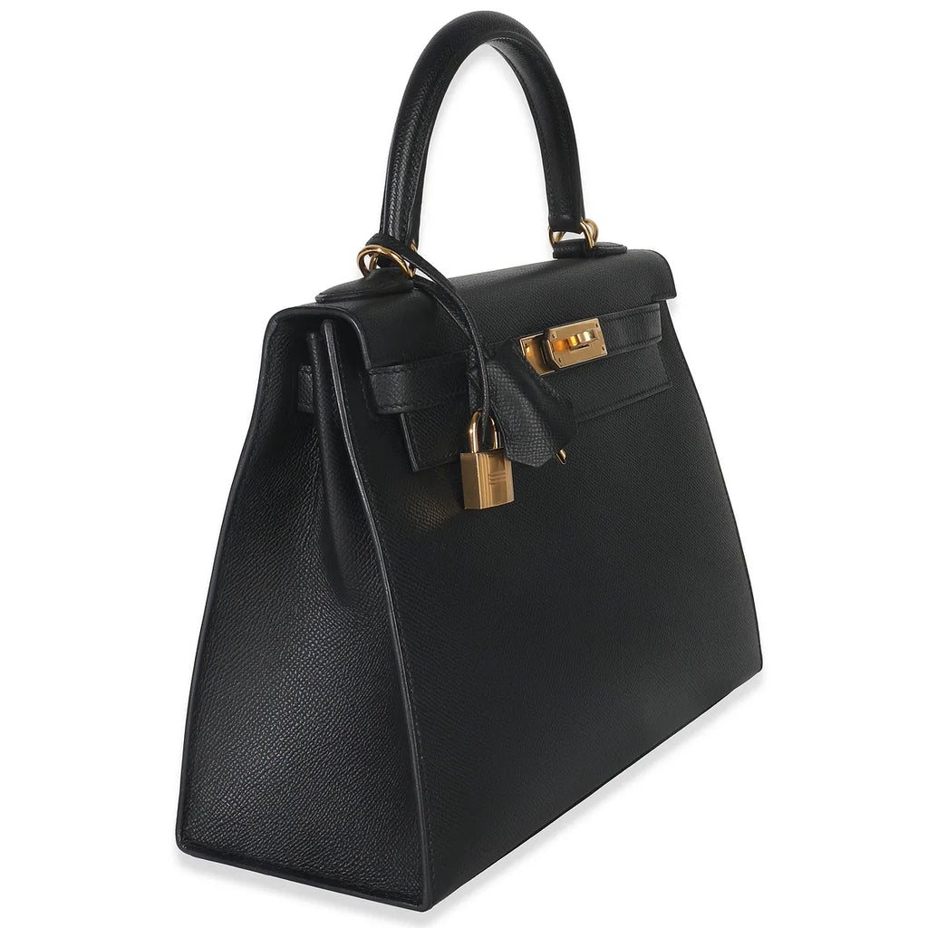 2019 Hermès Black Epsom Sellier Kelly 28 GHW
