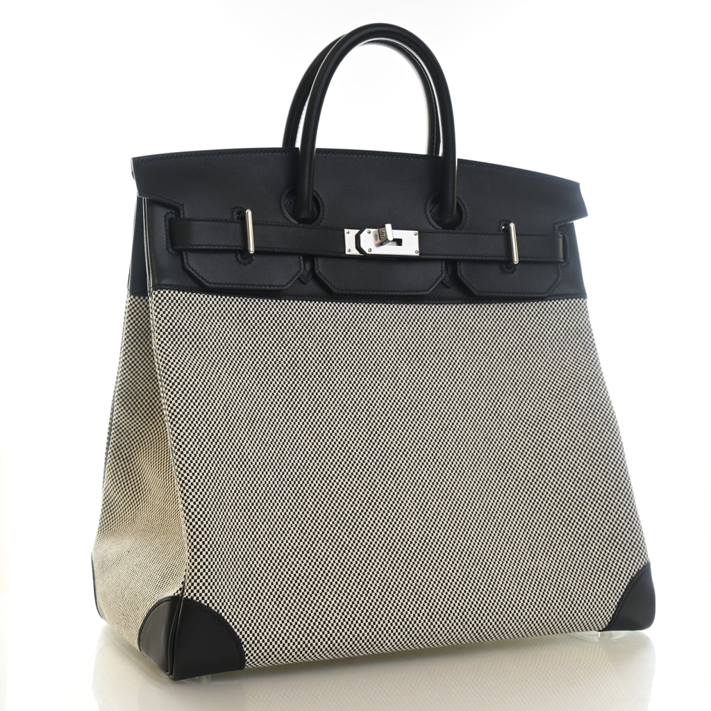 Hermès Noir Criss Cross Toile HAC Birkin 40 (PHW | 2022)