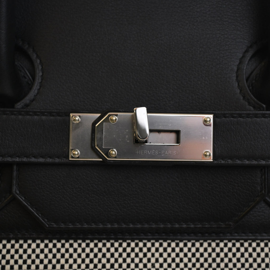 Hermès Noir Criss Cross Toile HAC Birkin 40 (PHW | 2022)