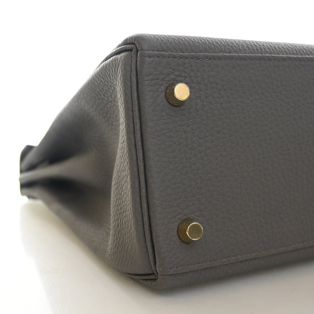 Hermès Gris Étain Togo Kelly 32 (GHW | 2021)